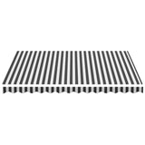 Awning Replacement Fabric Anthracite and White 3.5x2.5 m Polyester - Top-Down View