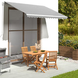 Awning Replacement Fabric Anthracite and White 3.5x2.5 m Polyester