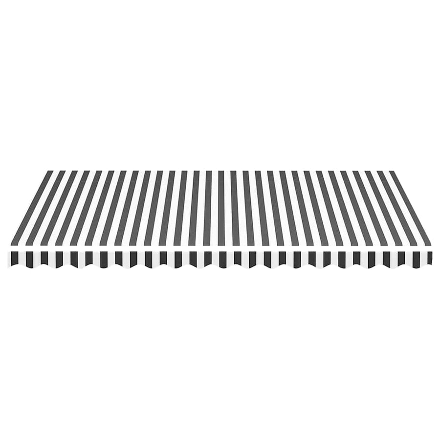 Awning Replacement Fabric Anthracite and White 400x300 cm