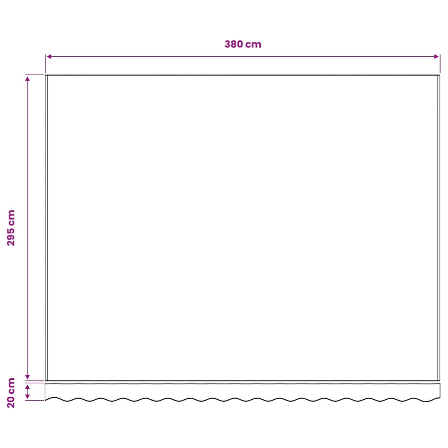 Awning Replacement Fabric Anthracite and White 400x300 cm