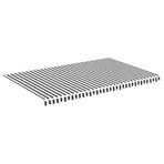 Awning Replacement Fabric Anthracite and White 500x300 cm