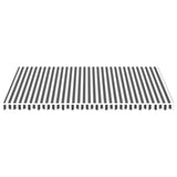 Replacement Fabric for Awning Anthracite and White 5x3 m - Side View