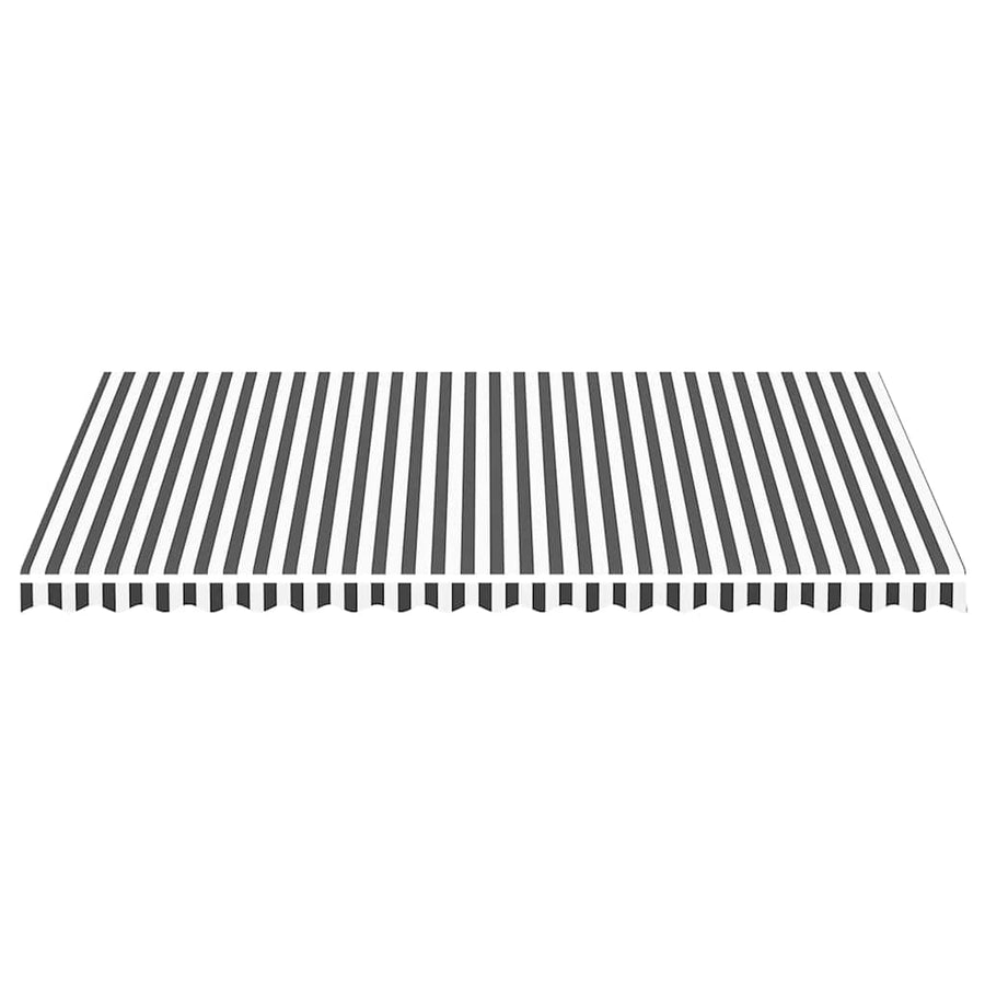 Awning Replacement Fabric Anthracite and White 500x300 cm