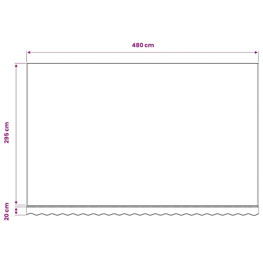 Awning Replacement Fabric Anthracite and White 500x300 cm