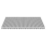 Replacement Fabric for Awning Anthracite and White 5x3.5 m - Side View