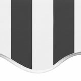 Replacement Fabric for Awning Anthracite and White 5x3.5 m - 45-Degree Angle