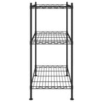 3-Tier Storage Rack 60x35x76 cm Black 150 kg