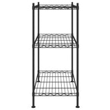3-Tier Storage Rack 60x35x76 cm Black 150 kg - Top-Down View
