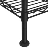 3-Tier Storage Rack 60x35x76 cm Black 150 kg - Rear View