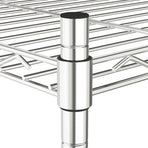 3-Tier Storage Rack with Wheels 60x35x81 cm Chrome 150 kg