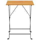 Bistro Table 55x54x71 cm Solid Acacia Wood - Side View