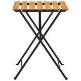 Bistro Table 55x54x71 cm Solid Acacia Wood - Top-Down View