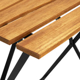 Bistro Table 55x54x71 cm Solid Acacia Wood - Close-Up Angle