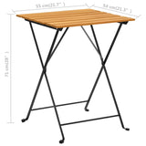 Bistro Table 55x54x71 cm Solid Acacia Wood - Low Angle