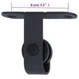 Mini Sliding Cabinet Door Kit Carbon Steel 183 cm - Rear View