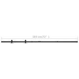 Mini Sliding Cabinet Door Kit Carbon Steel 183 cm - Close-Up Angle