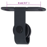 Mini Sliding Cabinet Door Kit Carbon Steel 200 cm - Rear View