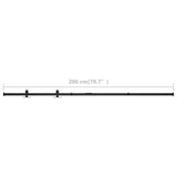 Mini Sliding Cabinet Door Kit Carbon Steel 200 cm - Close-Up Angle