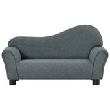 Children Sofa Grey Fabric - Front View