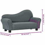 Children Sofa Grey Fabric