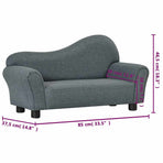 Children Sofa Grey Fabric
