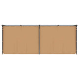 Gazebo with Curtains 6x3 m Taupe Steel