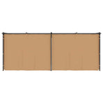 Gazebo with Curtains 6x3 m Taupe Steel