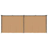 Gazebo with Curtains 6x3 m Taupe Steel - Top-Down View