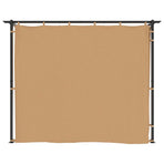 Gazebo with Curtains 6x3 m Taupe Steel