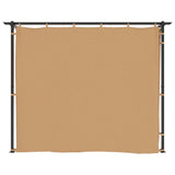 Gazebo with Curtains 6x3 m Taupe Steel - 45-Degree Angle