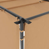 Gazebo with Curtains 6x3 m Taupe Steel - Close-Up Angle