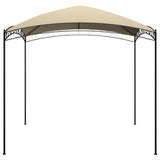 Gazebo 3x3x2.65 m Cream 180 g/m? - Front View