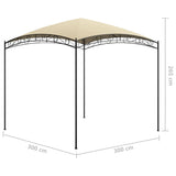 Gazebo 3x3x2.65 m Cream 180 g/m? - 45-Degree Angle
