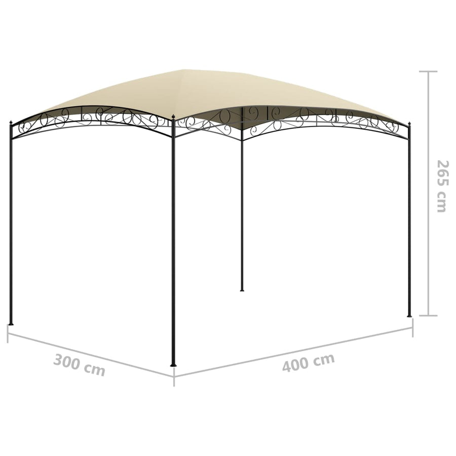 Gazebo 3x4x2.65 m Cream 180 g/m?