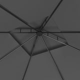 Gazebo 3x3x2.7 m Anthracite 160 g/m² - Top-Down View