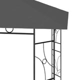 Gazebo 4x3x2.7 m Anthracite 160 g/m² - Top-Down View