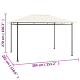 Gazebo 384x281x270 cm Cream 180 g/m²