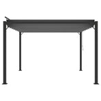Gazebo with Louvered Roof 3x3 m Anthracite Fabric and Aluminium