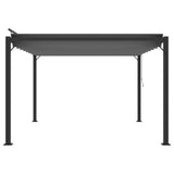 Gazebo with Louvered Roof 3x3 m Anthracite Fabric and Aluminium - Top-Down View