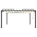 Gazebos 3 x 4 m Cream Fabric and Aluminium