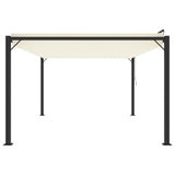 Gazebos 3 x 4 m Cream Fabric and Aluminium - 45-Degree Angle