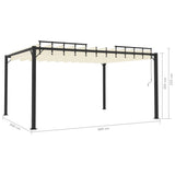 Gazebos 3 x 4 m Cream Fabric and Aluminium