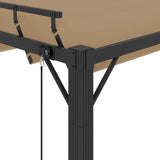 Gazebo with Louvered Roof 3x4 m Taupe Fabric and Aluminium
