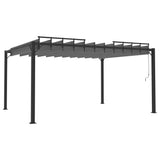 Gazebo with Louvered Roof 3x4 m Anthracite Fabric and Aluminium - 45-Degree Angle