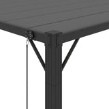 Gazebo with Louvered Roof 3x4 m Anthracite Fabric and Aluminium - Close-Up Angle