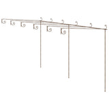 Garden Pergola Antique Brown 6x3x2.5 m Iron - Front View
