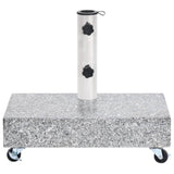 Umbrella Base Light Grey 45x25x8.3 cm Granite - Side View