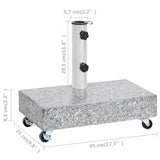 Umbrella Base Light Grey 45x25x8.3 cm Granite - Low Angle