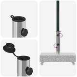 Umbrella Base Light Grey 45x25x8.3 cm Granite - Extra Image