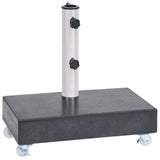 Umbrella Base Black 45x25x8 cm Granite - Front View